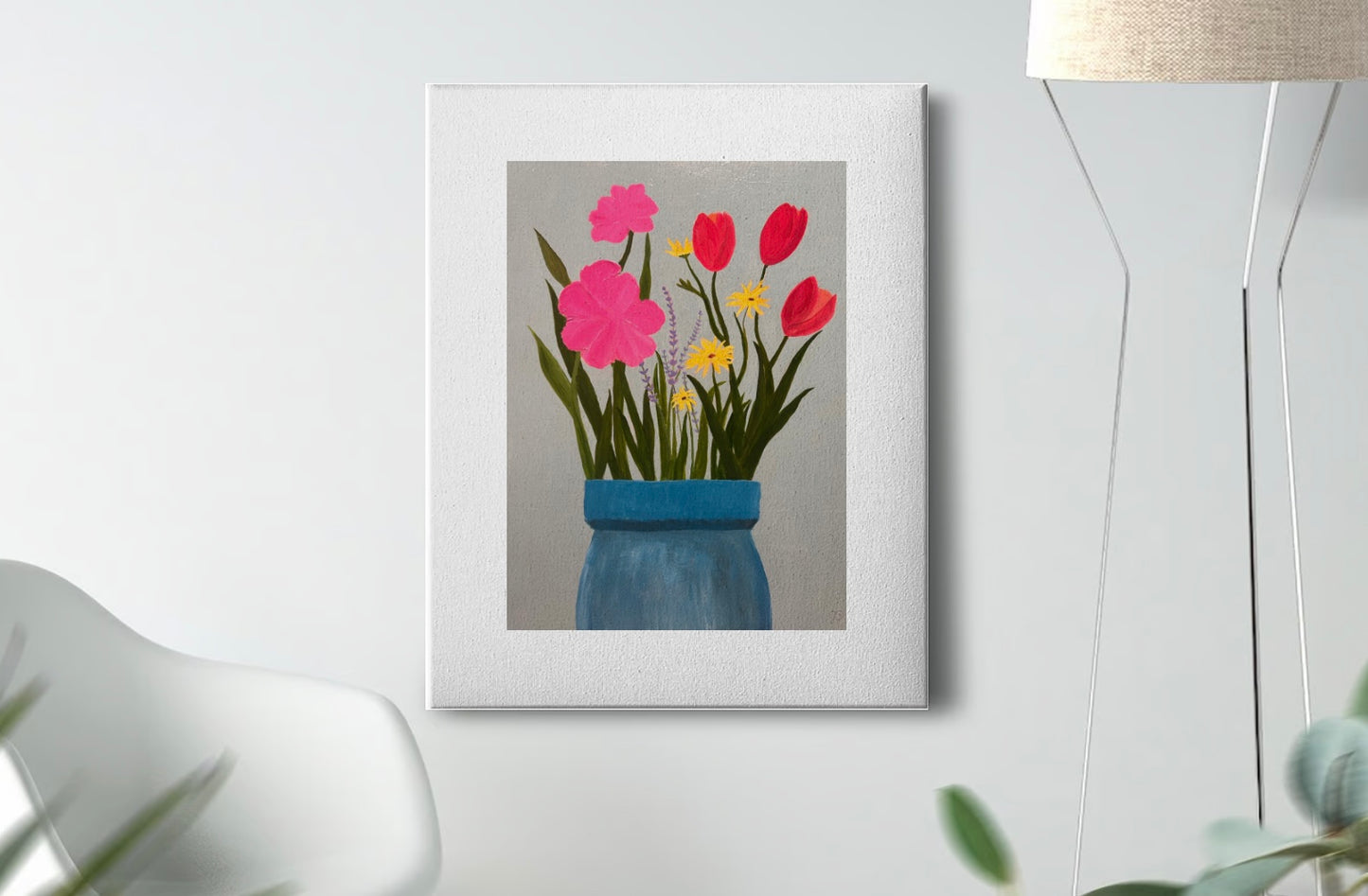 Flowers in Vase Canvas